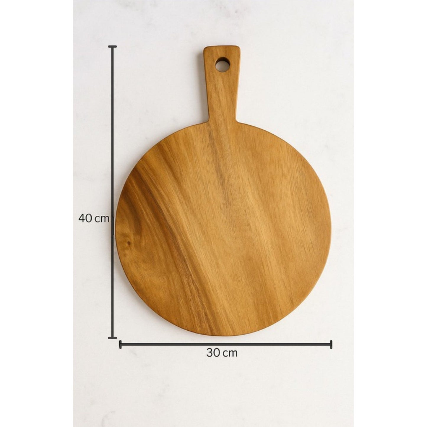 Custom Acacia Pizza Paddle - Leafy Border