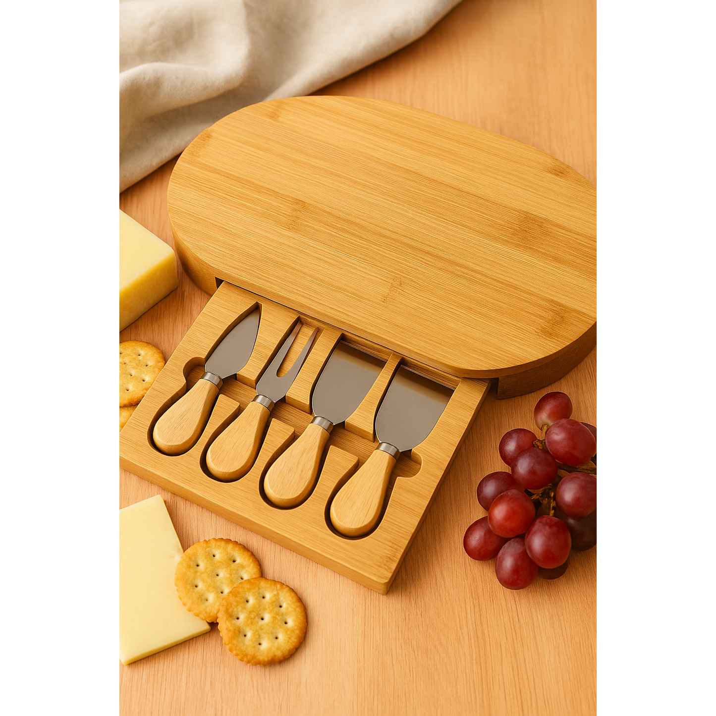 Personalised Wooden Cheese Board - Wine & Cheese