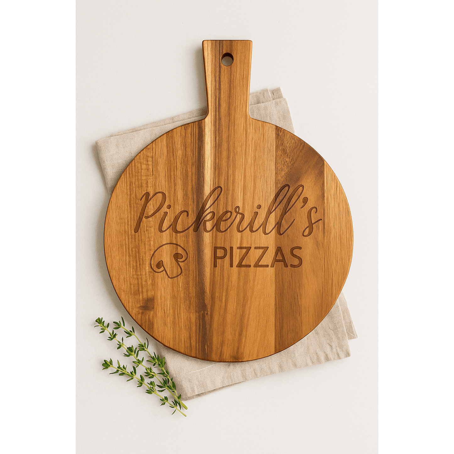 Personalised Acacia Serving Tray - Personalised Pizzas-NEW-JSGiftboutique-Yes please-Personalised Board-JSGiftboutique