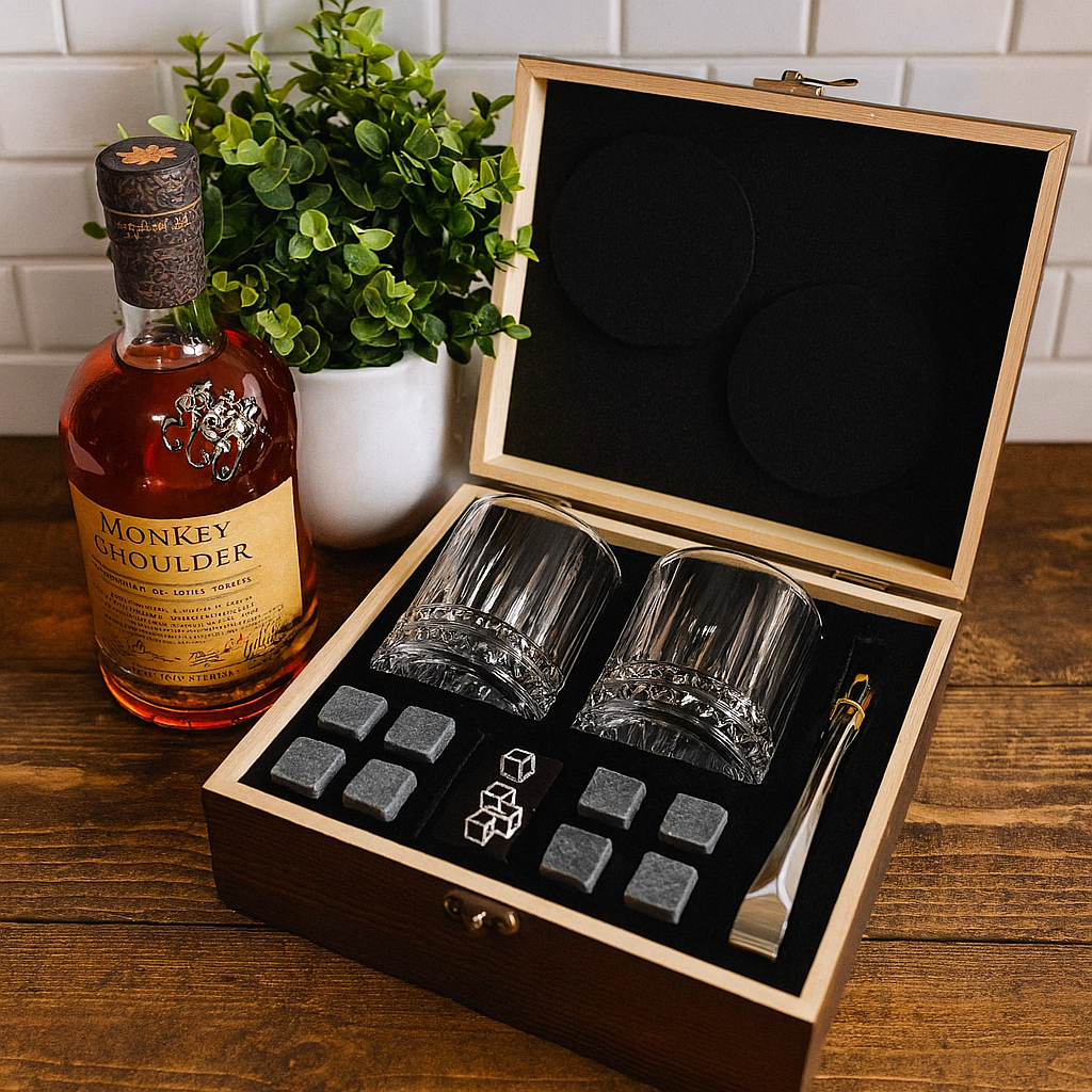 Engraved Whiskey Glass Set for Groomsmen
