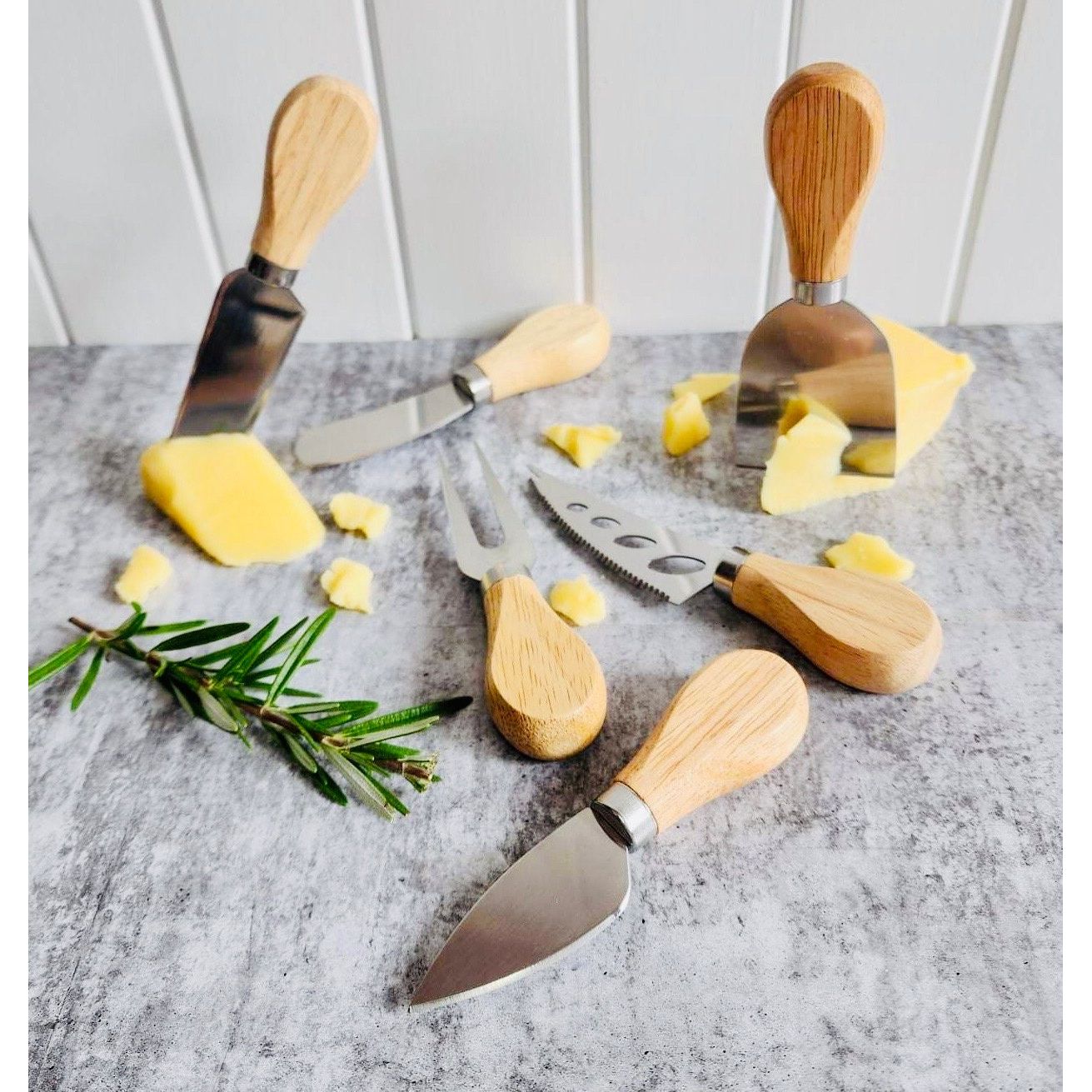 Personalised Cheese Knife Set - Wooden Handles