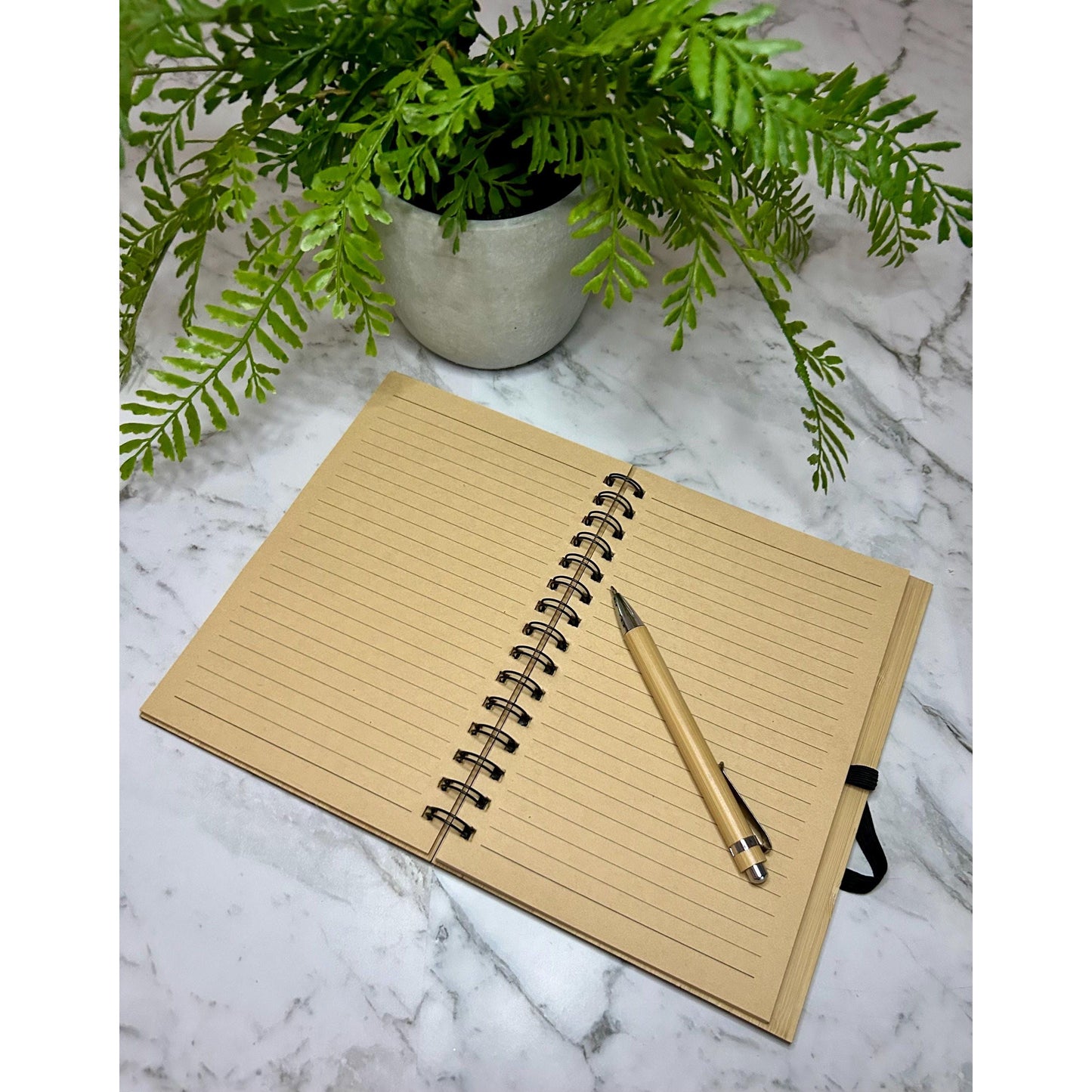 Personalised Bamboo Notebook with Pen