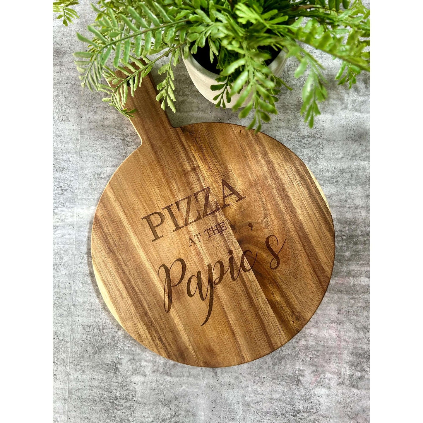 Personalised Acacia Wooden Pizza Board-NEW-JSGiftboutique-Yes please-Personalised Board-JSGiftboutique