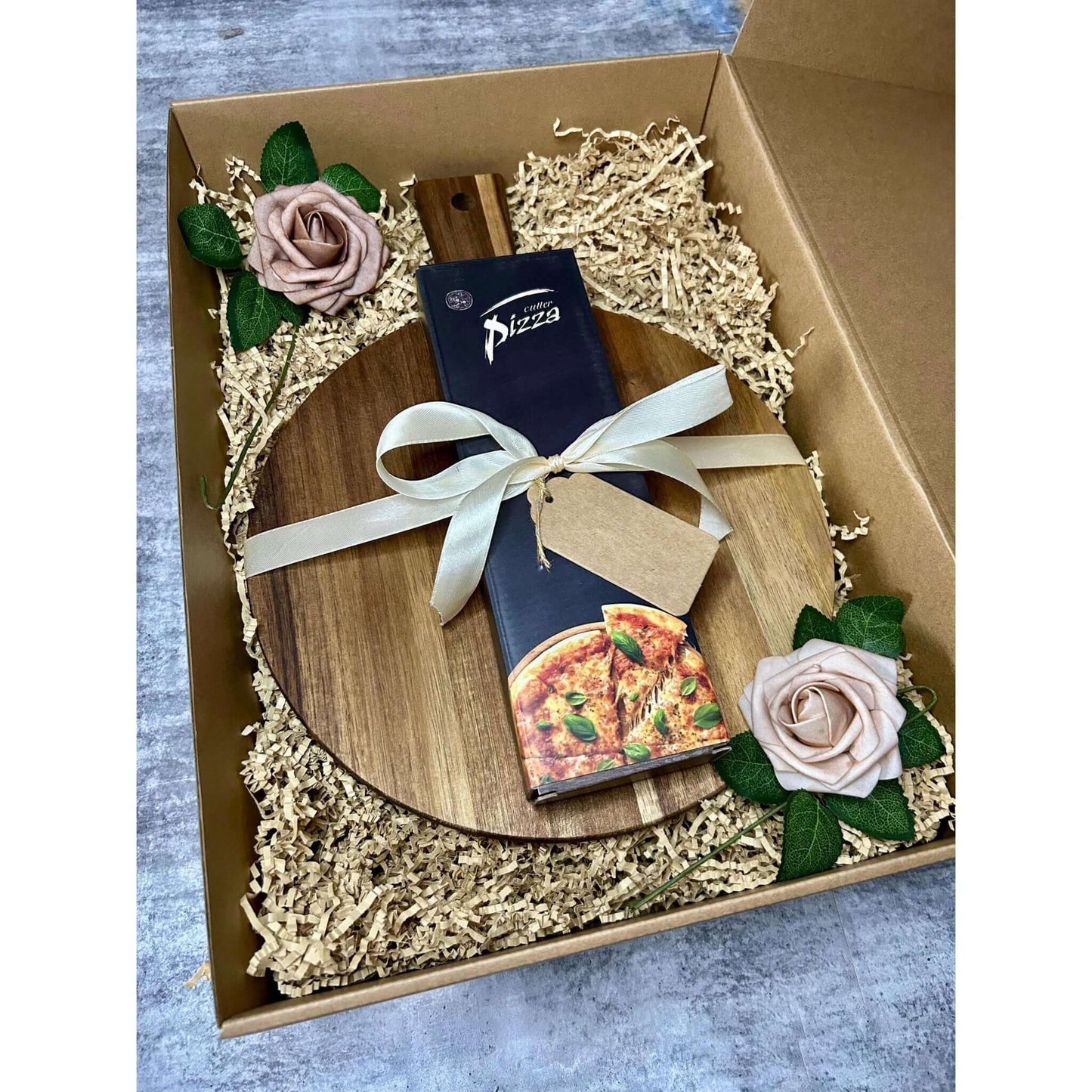 Wooden Pizza Paddle- Gift Set JSGiftboutique