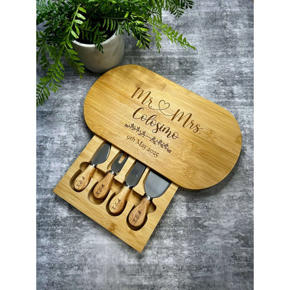 Special Bamboo Charcuterie Board with Hidden Knives-NEW-JSGiftboutique-JSGiftboutique