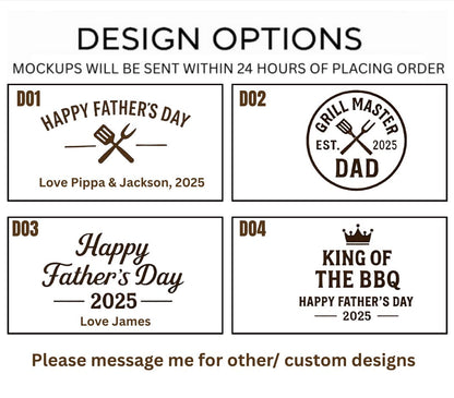 Personalised BBQ Tool Set with Bamboo Case JSGiftboutique