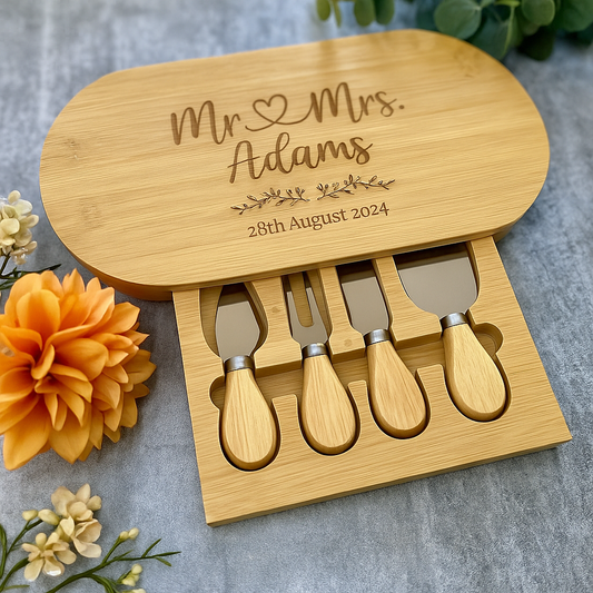 Special Bamboo Charcuterie Board with Hidden Knives