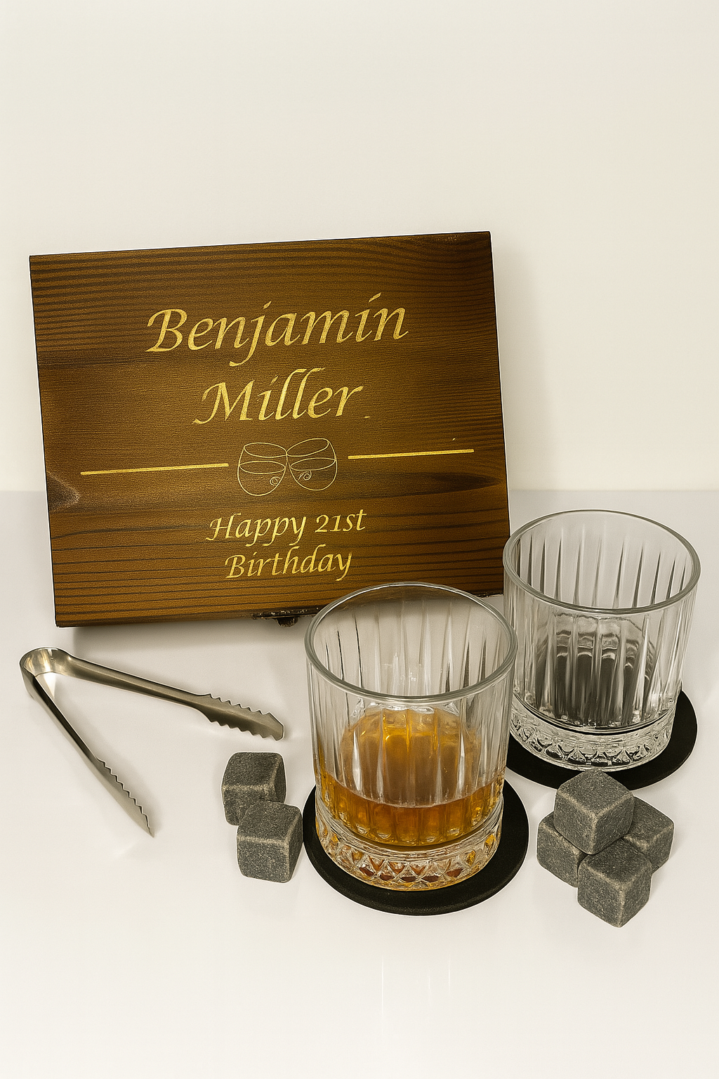 Engraved Whiskey Glass Set JSGiftboutique