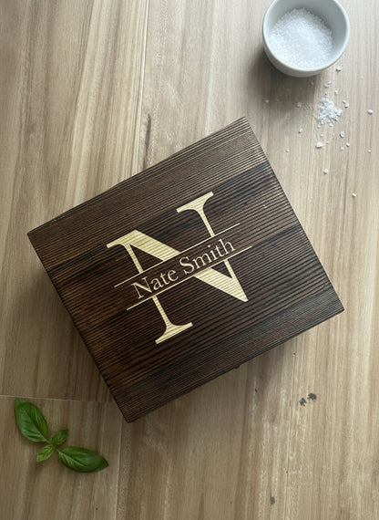 Personalised Wooden Whiskey Gift Set JSGiftboutique