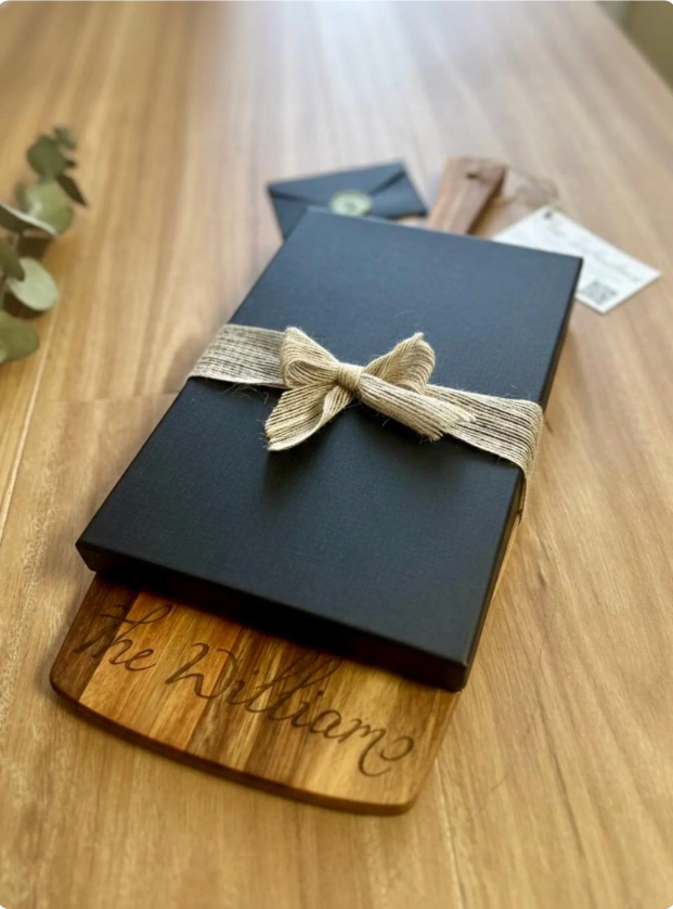 Custom Engraved Acacia Wood Paddle Board JSGiftboutique