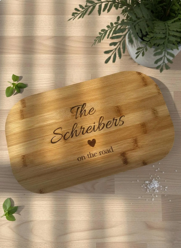 Oval Bamboo Charcuterie Board with Hidden Knives JSGiftboutique