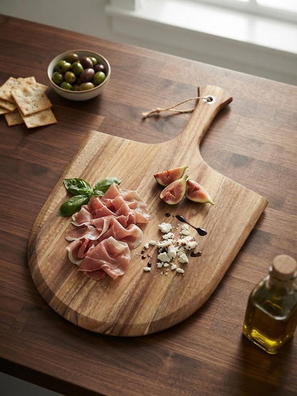 Personalised acacia wood pizza peel – custom design