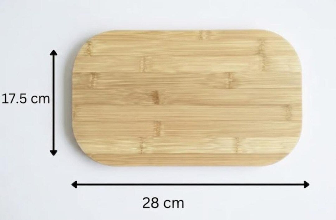Small bamboo cheese board 28cm x 17.5cm dimensions