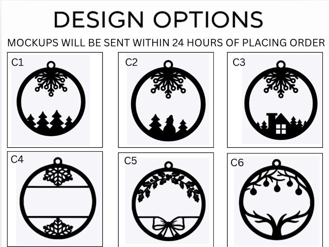Personalised wooden Christmas ornament styled photo