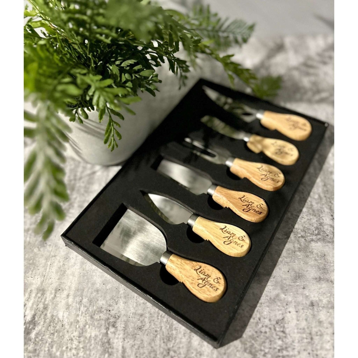 Custom Engraved Cheese Knife Set JSGiftboutique